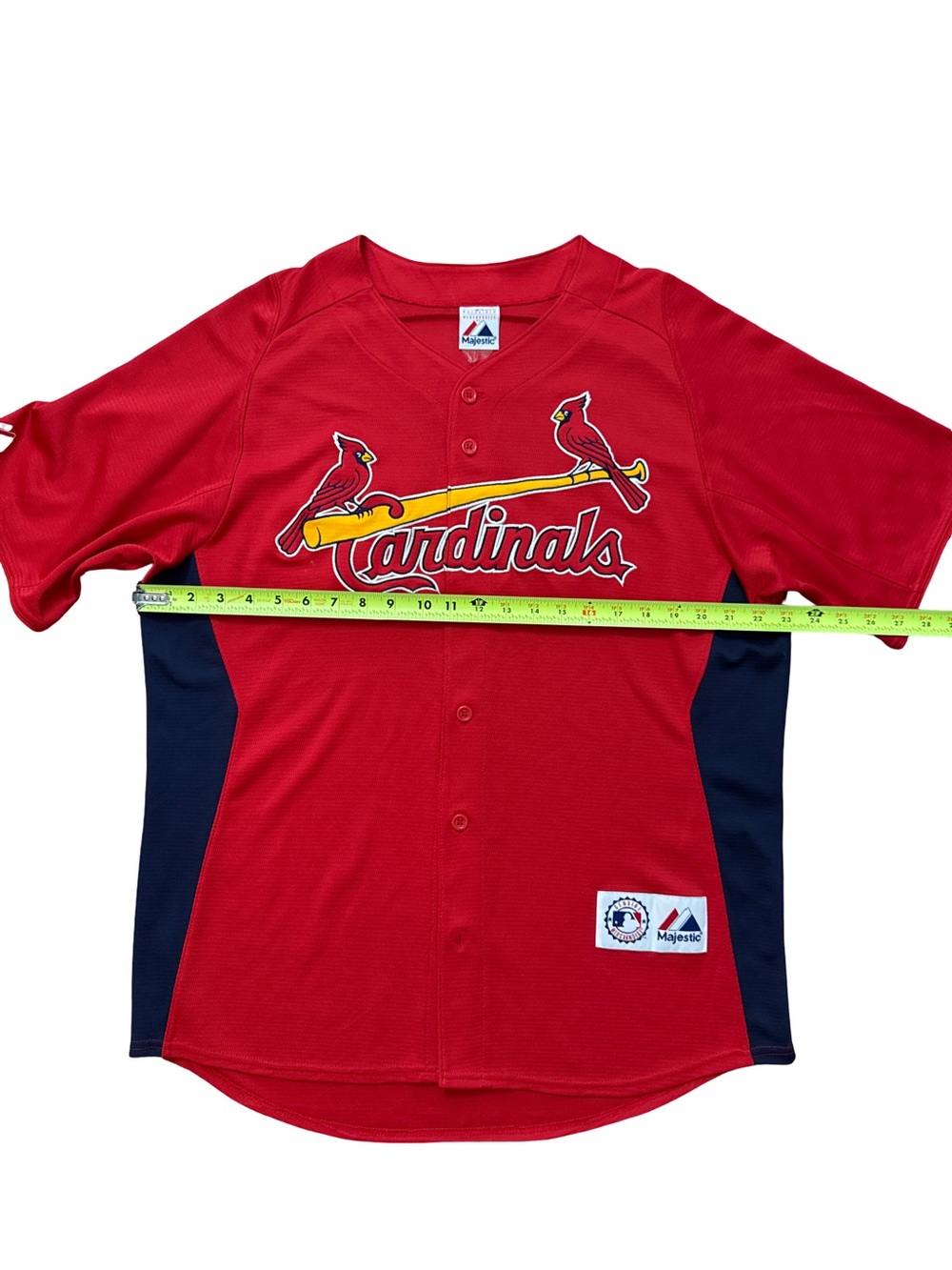 Vintage Majestic St Louis Cardinals Baseball Jersey Men’s Size XL Red & Navy MLB - Picture 7 of 10